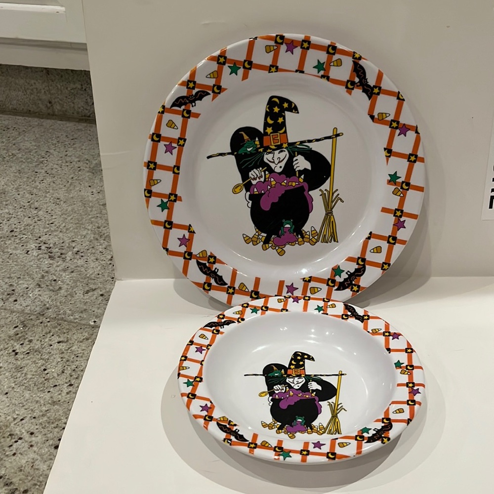 Halloween Kid’s Plate and Bowl Set Melamine